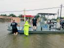 The Houston Police Department's Lake Patrol has been rescuing individuals stranded by the heavy flooding.